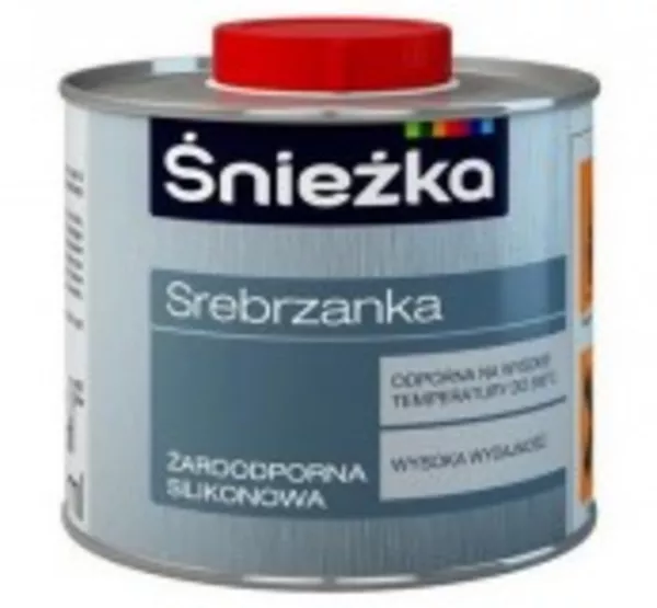 Эмаль жаростойкая Sniezka Srebrzanka,  0, 5 л,  серебро