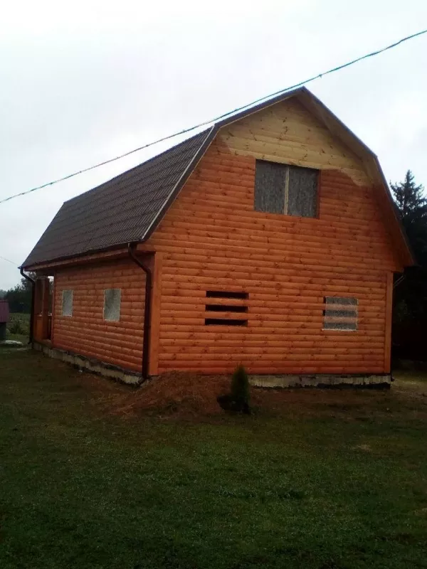 Дом из бруса сруб 9×7 Влад установка в Могилеве 4