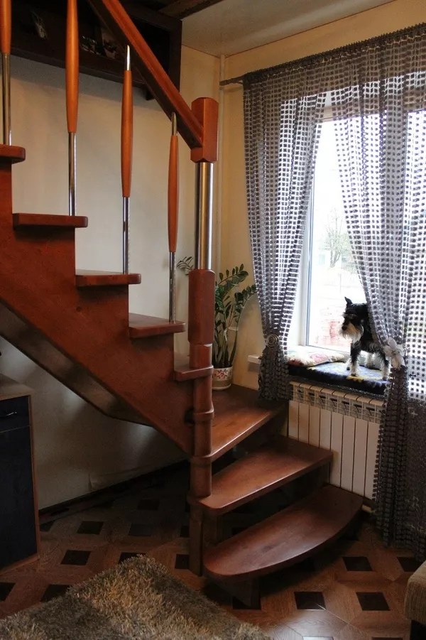 Лестницы межэтажные деревянные - собственное производство и монтаж. 5